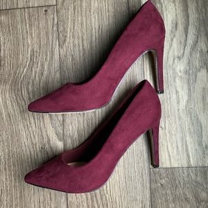 Forever 21 Maroon Suede Pumps